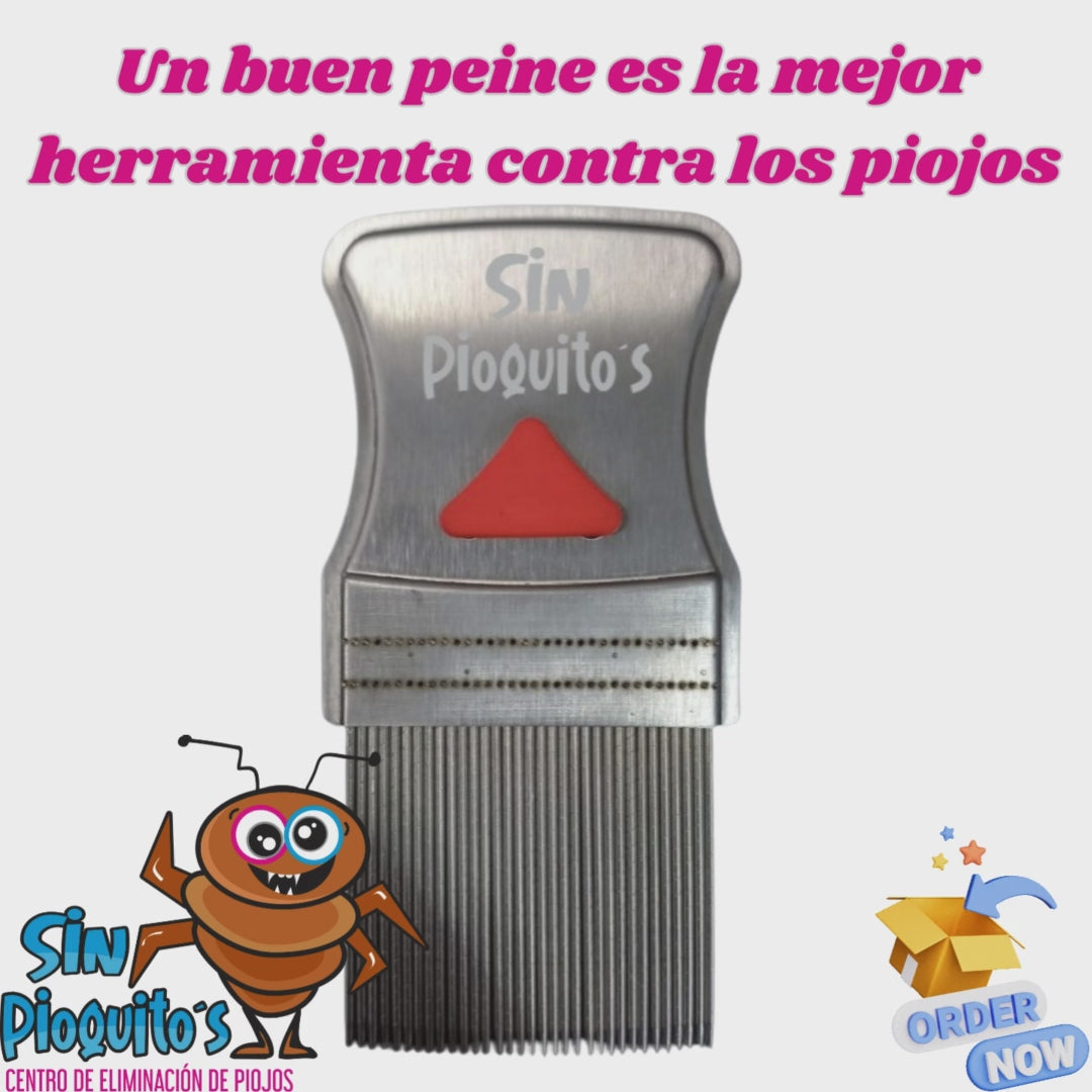 Peine De Acero Inoxidable Con Ranuras Acanaladas Metalico